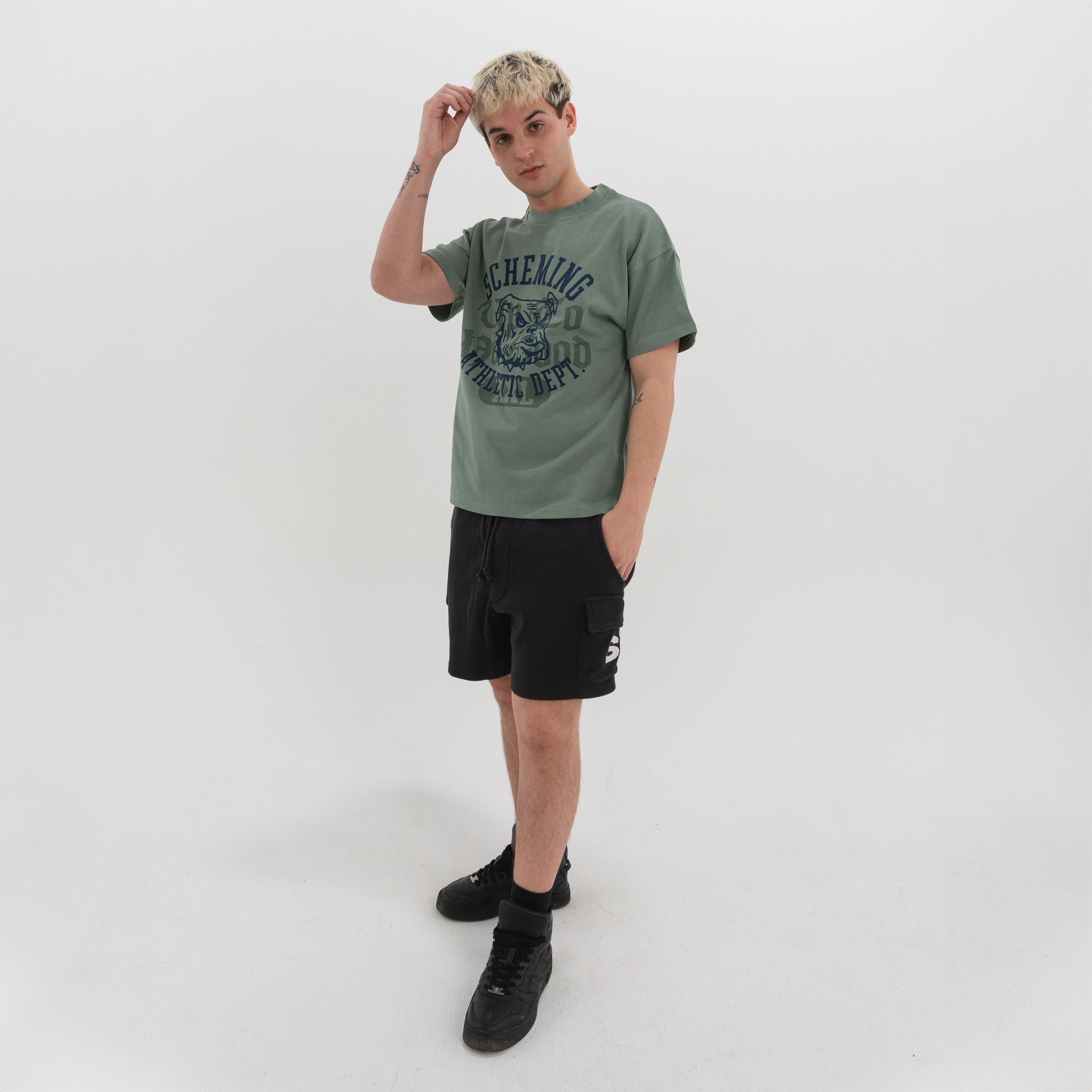 S* staple waffle knit shorts