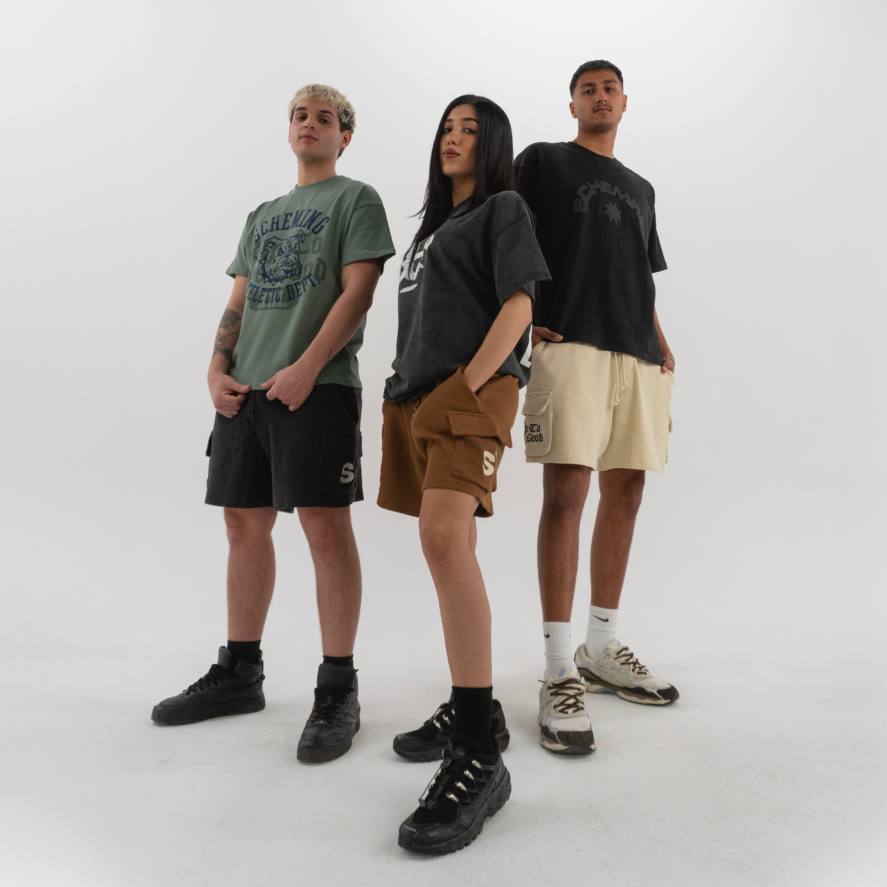 S* staple waffle knit shorts
