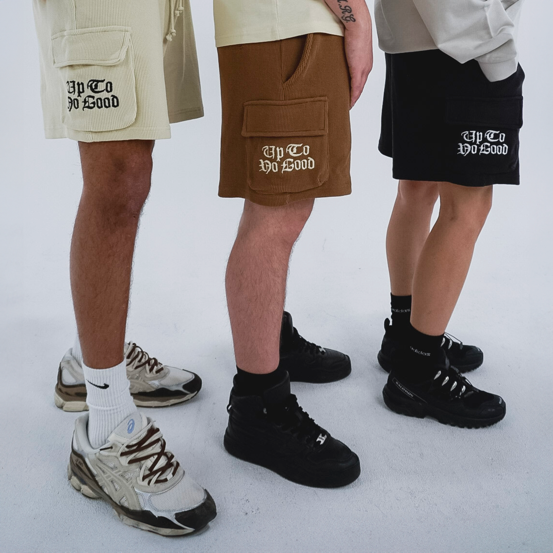 S* staple waffle knit shorts
