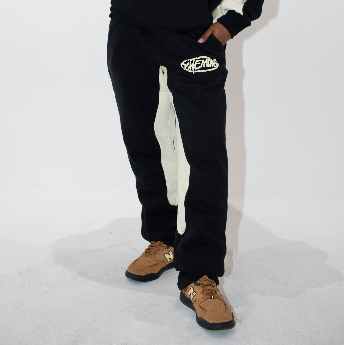 Two-tone fleece pant