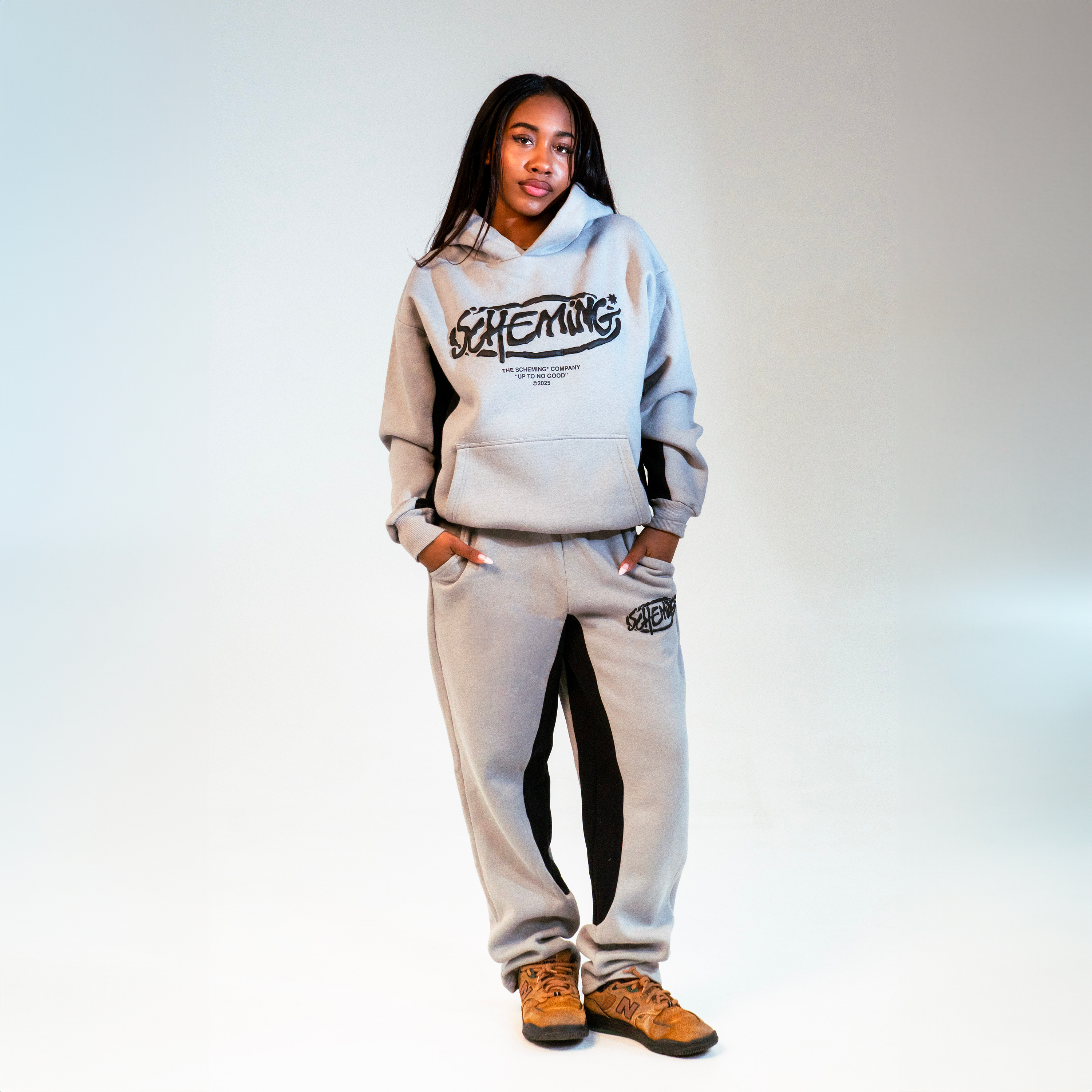 Two-tone fleece pant